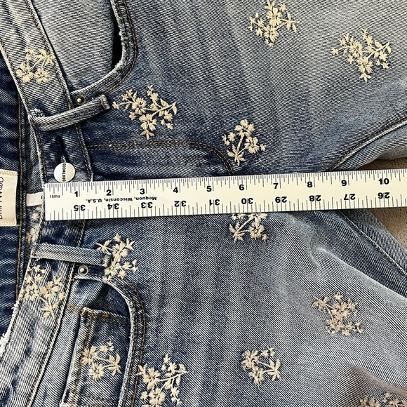 Free People Blue Floral Flare Jeans - Picture 15 of 16